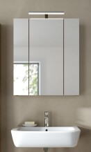 Badezimmerspiegelschrank >Ice< in artisan oak - 60x70x18cm (BxHxT)