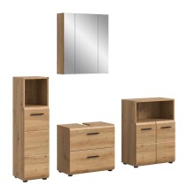 Badezimmer-Set >Ice< in artisan oak - 180x185x30cm...