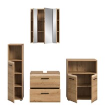 Badezimmer-Set >Ice< in artisan oak - 180x185x30cm (BxHxT)