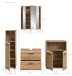 Badezimmer-Set >Ice< in artisan oak - 180x185x30cm (BxHxT)
