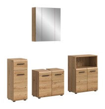 Badezimmer-Set >Ice< in artisan oak - 180x185x30cm...