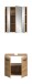 Badezimmer-Set >Ice< in artisan oak - 60x185x30cm (BxHxT)