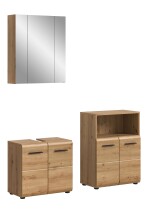 Badezimmer-Set >Ice< in artisan oak - 135x185x30cm...