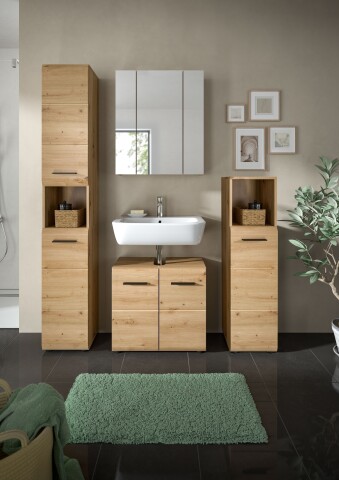Badezimmer-Set >Ice< in artisan oak - 150x185x30cm (BxHxT)
