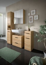 Badezimmer-Set >Ice< in artisan oak - 150x185x30cm (BxHxT)
