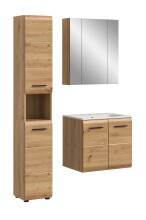 Badezimmer-Set >Ice< in artisan oak - 105x185x46cm...