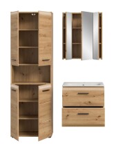 Badezimmer-Set >Ice< in artisan oak - 135x185x46cm (BxHxT)