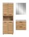 Badezimmer-Set >Ice< in artisan oak - 135x185x46cm (BxHxT)