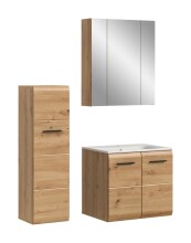 Badezimmer-Set >Ice< in artisan oak - 105x185x46cm (BxHxT)