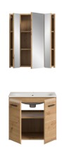 Badezimmer-Set >Ice< in artisan oak - 60x185x46cm...