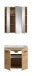 Badezimmer-Set >Ice< in artisan oak - 60x185x46cm (BxHxT)