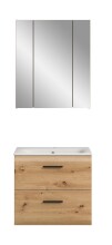 Badezimmer-Set >Ice< in artisan oak - 60x185x46cm (BxHxT)