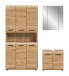 Badezimmer-Set >Ice< in artisan oak - 165x185x46cm (BxHxT)