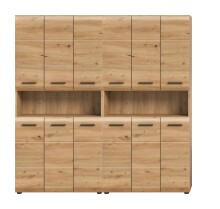 Badezimmer-Set >Ice< in artisan oak - 180x185x30cm...