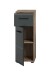 Hochschrank >Ice< in Nox Oak / Schwarz - 30x80x30cm (BxHxT)