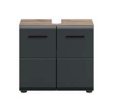 Waschbeckenunterschrank >Ice< in Nox Oak / Schwarz...