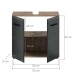 Waschbeckenunterschrank >Ice< in Nox Oak / Schwarz - 60x54x30cm (BxHxT)