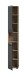 Hochschrank >Ice< in Nox Oak / Schwarz - 30x185x30cm (BxHxT)