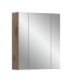 Badezimmerspiegelschrank >Ice< in Nox Oak / Schwarz - 60x70x18cm (BxHxT)