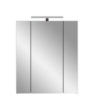 Badezimmerspiegelschrank >Ice< in Nox Oak / Schwarz - 60x70x18cm (BxHxT)