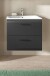 Waschtisch-Set >Ice< in Nox Oak / Schwarz - 60x55x46cm (BxHxT)