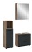 Badezimmer-Set >Ice< in Nox Oak / Schwarz - 105x185x30cm (BxHxT)