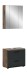 Badezimmer-Set >Ice< in Nox Oak / Schwarz - 60x185x30cm (BxHxT)