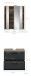 Badezimmer-Set >Ice< in Nox Oak / Schwarz - 60x185x30cm (BxHxT)