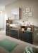 Badezimmer-Set >Ice< in Nox Oak / Schwarz - 135x185x30cm (BxHxT)