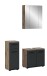 Badezimmer-Set >Ice< in Nox Oak / Schwarz - 105x185x30cm (BxHxT)