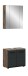Badezimmer-Set >Ice< in Nox Oak / Schwarz - 60x185x30cm (BxHxT)