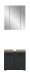 Badezimmer-Set >Ice< in Nox Oak / Schwarz - 60x185x30cm (BxHxT)