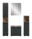 Badezimmer-Set >Ice< in Nox Oak / Schwarz - 150x185x30cm (BxHxT)
