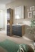 Badezimmer-Set >Ice< in Nox Oak / Schwarz - 105x185x46cm (BxHxT)