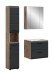 Badezimmer-Set >Ice< in Nox Oak / Schwarz - 105x185x46cm (BxHxT)