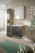 Badezimmer-Set >Ice< in Nox Oak / Schwarz - 105x185x46cm (BxHxT)