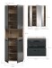 Badezimmer-Set >Ice< in Nox Oak / Schwarz - 135x185x46cm (BxHxT)