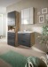 Badezimmer-Set >Ice< in Nox Oak / Schwarz - 135x185x46cm (BxHxT)