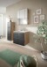 Badezimmer-Set >Ice< in Nox Oak / Schwarz - 105x185x46cm (BxHxT)