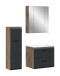 Badezimmer-Set >Ice< in Nox Oak / Schwarz - 105x185x46cm (BxHxT)