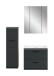 Badezimmer-Set >Ice< in Nox Oak / Schwarz - 105x185x46cm (BxHxT)