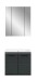 Badezimmer-Set >Ice< in Nox Oak / Schwarz - 60x185x46cm (BxHxT)