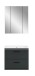 Badezimmer-Set >Ice< in Nox Oak / Schwarz - 60x185x46cm (BxHxT)