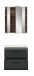 Badezimmer-Set >Ice< in Nox Oak / Schwarz - 60x185x46cm (BxHxT)