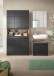 Badezimmer-Set >Ice< in Nox Oak / Schwarz - 165x185x46cm (BxHxT)