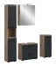 Badezimmer-Set >Ice< in Nox Oak / Schwarz - 150x185x46cm (BxHxT)