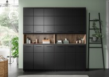 Badezimmer-Set >Ice< in Nox Oak / Schwarz -...