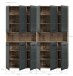 Badezimmer-Set >Ice< in Nox Oak / Schwarz - 180x185x30cm (BxHxT)