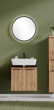 Badmöbel-Set >Nizza< (2-tlg.) in Wotaneiche - 60x35cm (BxT)