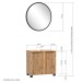 Badmöbel-Set >Nizza< (2-tlg.) in Wotaneiche - 60x35cm (BxT)